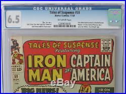 TALES OF SUSPENSE # 59 US MARVEL 1964 KIRBY 1st SA CAP A solo story CGC 6.5 FN+