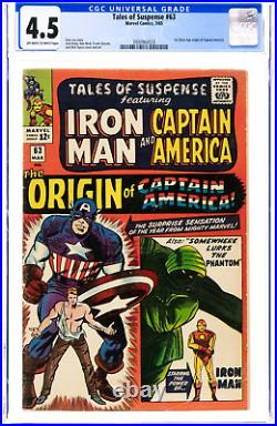 TALES OF SUSPENSE #63 CGC 4.5 VG 1965 1st Silver Age origin of Captain America