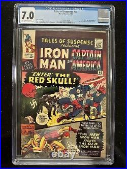 TALES OF SUSPENSE #65 (1965) 1st S. A. RED SKULL CGC FN/VF 7.0 OWithW UNRESTORED