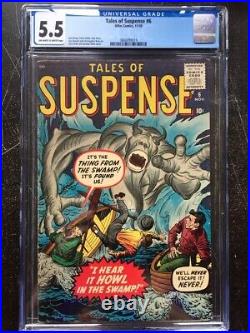 TALES OF SUSPENSE #6 CGC FN- 5.5 OW-W swamp monster cover
