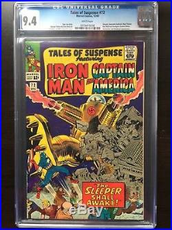 TALES OF SUSPENSE #72 CGC NM 9.4 White pg! Kirby Captain America cover