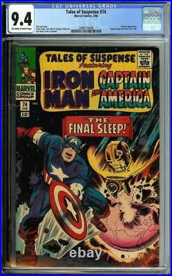 TALES OF SUSPENSE #74 CGC 9.4 OWithWH PAGES // HAPPY HOGAN BECOMES THE FREAK