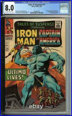 TALES OF SUSPENSE #77 CGC 8.0 OWithWH PAGES // 1ST FULL APP ULTIMO + PEGGY CARTER