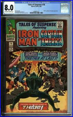 TALES OF SUSPENSE #78 CGC 8.0 OWithWH PAGES // JACK KIRBY COVER ART 1966