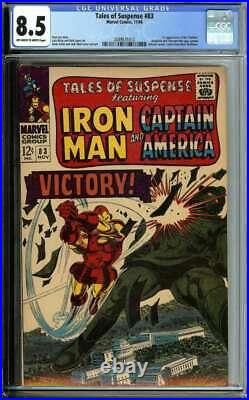 TALES OF SUSPENSE #83 CGC 8.5 OWithWH PAGES // 1ST APPEARANCE OF THE TUMBLER 1966
