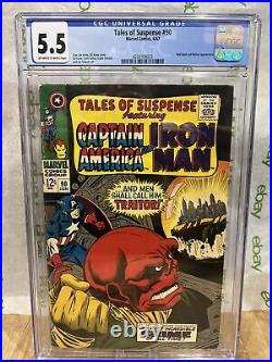 TALES OF SUSPENSE #90 CGC 5.5 CAPTAIN AMERICA RED SKULL MELTER Appearance