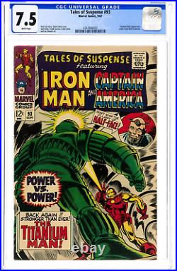 TALES OF SUSPENSE #93 CGC 7.5 VF 1967 Stan Lee Titanium Man appearance