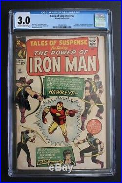 TALES of SUSPENSE 57 ORIGIN 1st Barton HAWKEYE 1964 Avengers Black Widow CGC 3.0