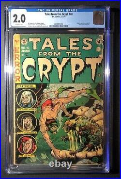 Tales From The Crypt #40 Ec! Cgc 2.0 Pre Code Horror! Used In Senate Hearing