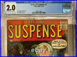 Tales Of Suspense 1 Cgc Graded 2.0 Atlas Comics 1959 Ditko Buscema Heck