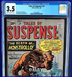 Tales Of Suspense #25 (1962) Cgc 3.5 Stan Lee Story! Ditko & Kirby Art