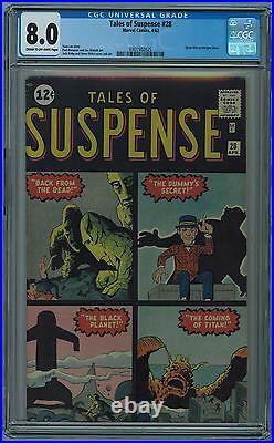 Tales Of Suspense #28 Cgc 8.0 Kirby/ditko Cover High Grade Cr/ow Pages 1962