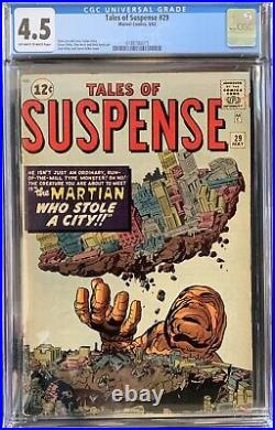 Tales Of Suspense 29 CGC 4.5 Jack Kirby Monsters! 1962 OWithW