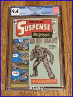 Tales Of Suspense #39 1st Ironman Cgc9.4 Graded Copy