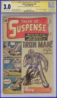 Tales Of Suspense #39 Cgc 3.0 Ss Signed Stan Lee Larry Lieber 1st Iron Man
