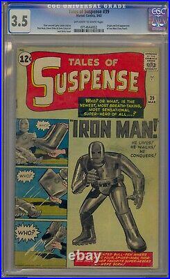 Tales Of Suspense #39 Cgc 3.5 1st Iron Man Tony Stark Never Pressed