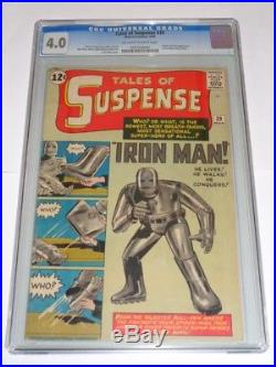 Tales Of Suspense #39 Cgc 4.0 Off/w To White Pgs 1st App Ironman March 1963 (sa)