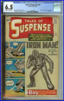 Tales Of Suspense #39 Cgc 6.5 Cr/ow Pages