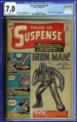 Tales Of Suspense #39 Cgc 7.0 Ow Pages // Origin + 1st Appearance Of Iron Man
