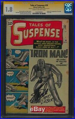 Tales Of Suspense #39 Cgc Ss 1.8 Origin & First Appearance Of Iron Man! Signed