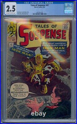 Tales Of Suspense #42 Cgc 2.5 Iron Man Jack Kirby Steve Ditko Don Heck