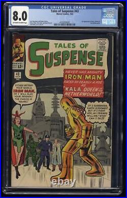 Tales Of Suspense #43 CGC VF 8.0 Early Iron Man Appearance! Marvel 1963