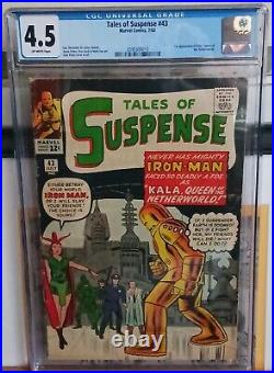 Tales Of Suspense #43 Cgc 4.5 1st Appearance Of Kala
