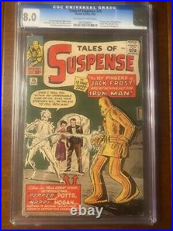 Tales Of Suspense #45 9/63 Cgc 8.0 Oww First Jack Frost Nice Early Iron Man Key