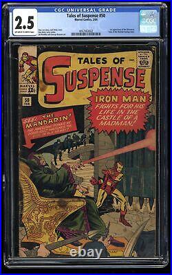 Tales Of Suspense #50 CGC GD+ 2.5 Off White to White 1st Appearance Mandarin
