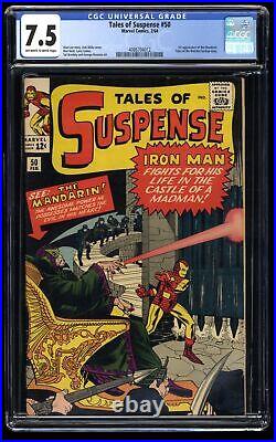 Tales Of Suspense #50 CGC VF- 7.5 Off White to White 1st Appearance Mandarin