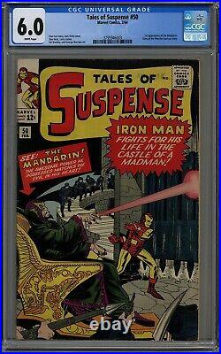 Tales Of Suspense #50 Cgc 6.0 1st Mandarin! White Pages Marvel 1964