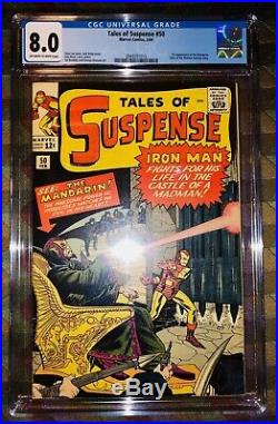 Tales Of Suspense #50 Cgc 8.0 1st Appearance Of Mandarin 1964 Stan Lee/kirby