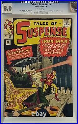 Tales Of Suspense #50 Cgc 8.0 1st Mandarin Iron Man