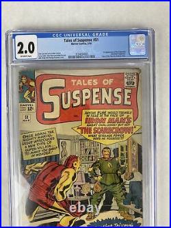 Tales Of Suspense #51 CGC 2.0 OWP! 1st Scarecrow! Marvel 1964