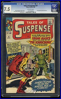 Tales Of Suspense #51 CGC VF- 7.5 Off White 1st Appearance Scarecrow! Marvel