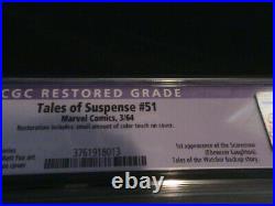 Tales Of Suspense #51 Cgc Grade 8.0