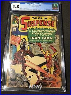 Tales Of Suspense #52 CGC 1.8 1964 Key Marvel Comic First 1st Black Widow MCU