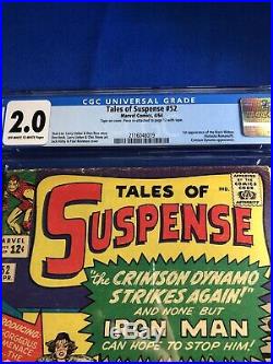 Tales Of Suspense #52 CGC 2.0 OWW (Marvel April 1964) 1st Black Widow