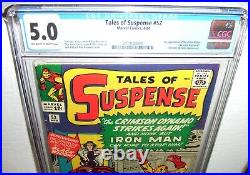 Tales Of Suspense #52 Marvel 1964 Iron Man 1st Appearance Of Black Widow Cgc 5.0