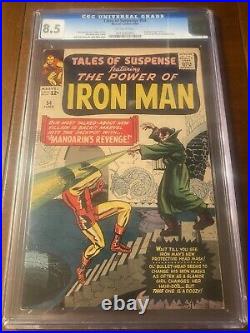 Tales Of Suspense #54 6/64 Cgc 8.5 Ow Second Mandarin! Nice Early Iron Man Key