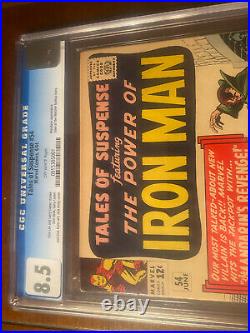 Tales Of Suspense #54 6/64 Cgc 8.5 Ow Second Mandarin! Nice Early Iron Man Key
