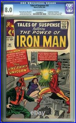 Tales Of Suspense #56 Cgc 8.0 Cr/ow Pages // 1st Appearance Of The Unicorn
