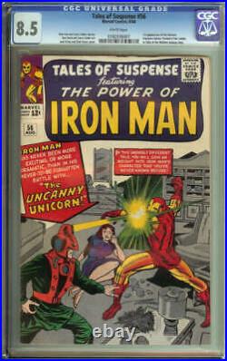 Tales Of Suspense #56 Cgc 8.5 White Pages // 1st Appearance Of The Unicorn 1964