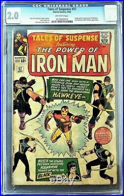 Tales Of Suspense #57 CGC 2.0 1st Hawkeye Story Stan Lee Art Don Heck Iron Man