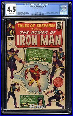 Tales Of Suspense #57 CGC VG+ 4.5 Off White 1st Appearance Hawkeye! Marvel 1964