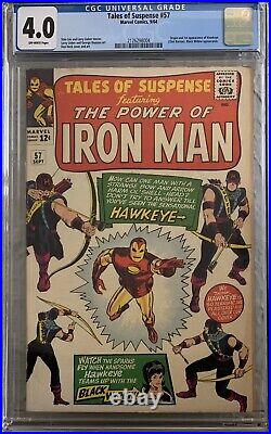 Tales Of Suspense #57 Cgc 4.0 Vg 1964 1st Appearance Of Hawkeye Marvel Comics