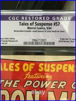 Tales Of Suspense #57 Marvel 1964 Cgc 6.0 (c-1) (small Amount Color T/u)