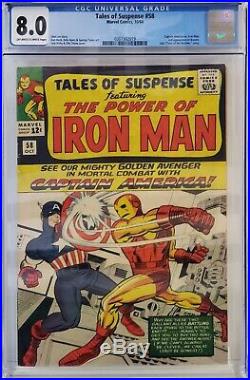 Tales Of Suspense #58 Cgc 8.0 2nd Kraven The Hunter Captain America Vs Iron Man