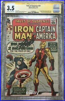 Tales Of Suspense #59 11/64 CGC SS 3.5 Stan Lee Signed 1st Solo Cap Since 1950s