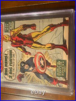 Tales Of Suspense #59 11/64 Cgc 8.0 Ow Iconic Captain America Iron Man Cover